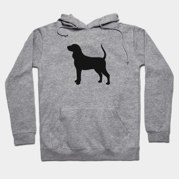 Coonhound Silhouette Hoodie by Coffee Squirrel